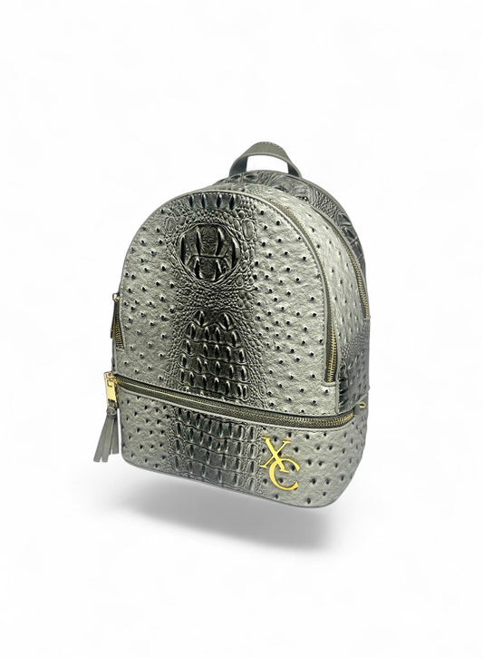 Leather Mini Backpack (OSTRICH)